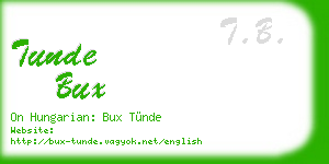 tunde bux business card